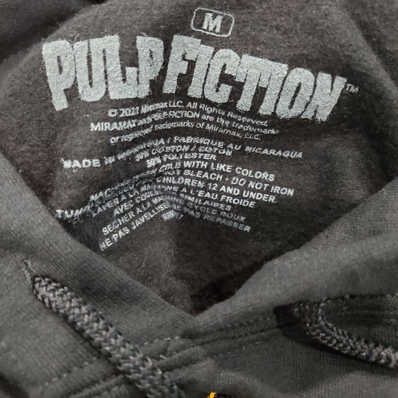 Pulp Fiction Black  Hoodie Sz Small Last One! - Picture 5 of 5